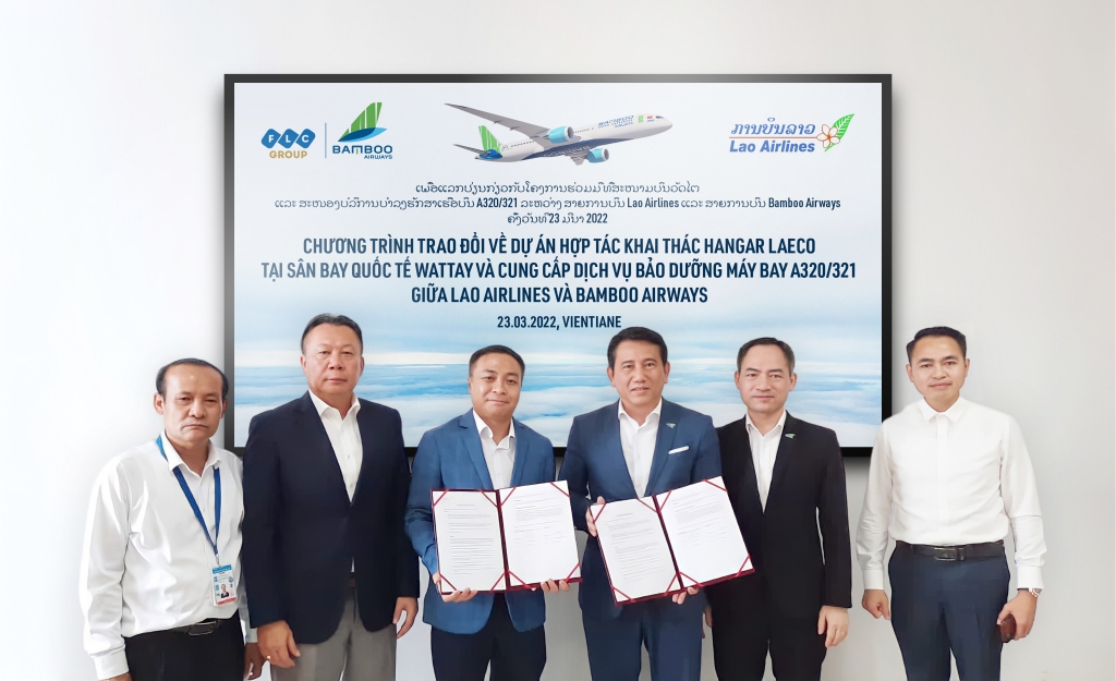 Bamboo Airways hợp tác khai thác hangar và bảo dưỡng máy bay với Lao Airlines