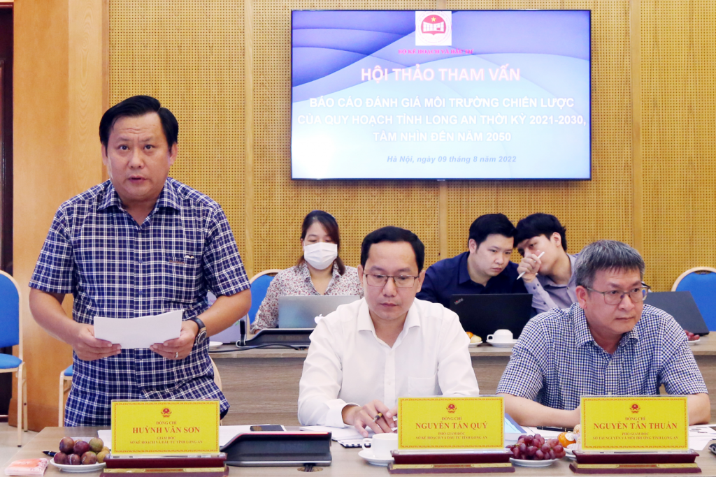 Tham vấn chuyên gia Báo cáo đánh giá ĐMC của Quy hoạch tỉnh Long An thời kỳ 2021-2030