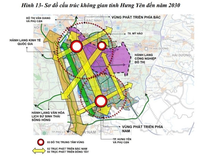 Đến năm 2050, Hưng Yên là thành phố trực thuộc Trung ương