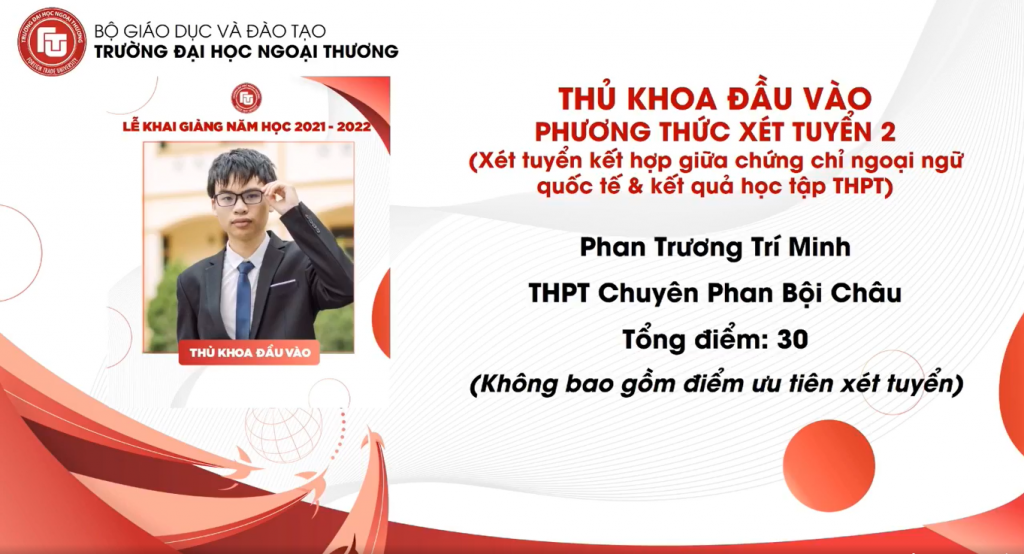 Buổi lễ khai giảng đặc biệt của Thầy và trò Trường đại học Ngoại thương