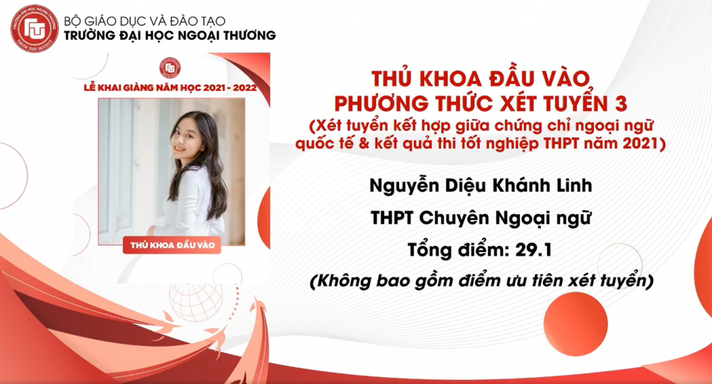 Buổi lễ khai giảng đặc biệt của Thầy và trò Trường đại học Ngoại thương