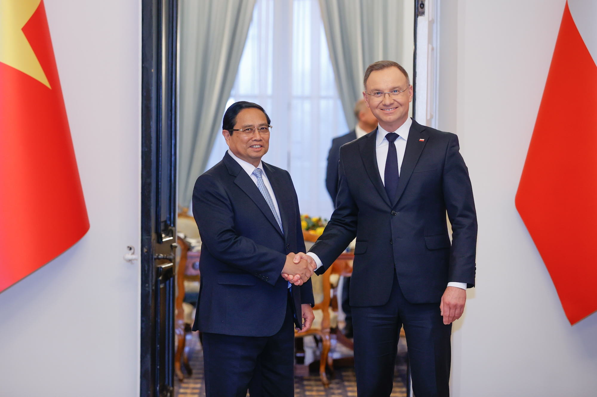 Thủ tướng Phạm Minh Chính và Thủ tướng Ba Lan Donald Tusk nhất trí xem xét sớm nâng cấp quan hệ hai nước lên tầm chiến lược