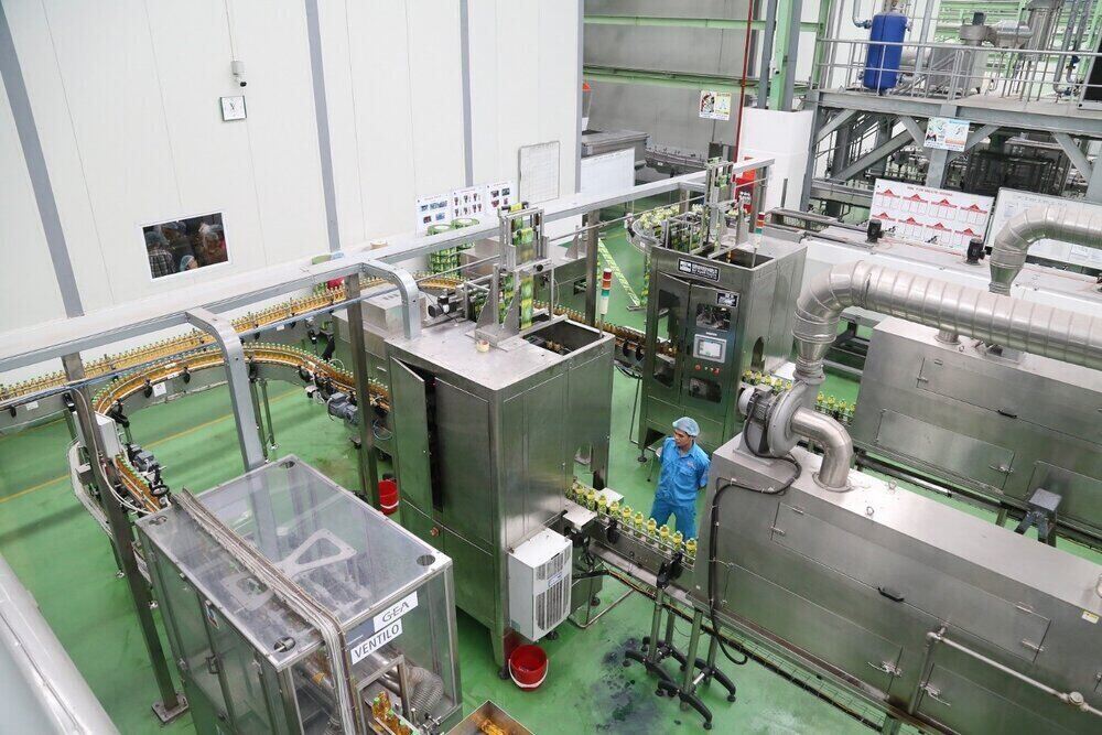 Hệ thống dây chuyền công nghệ chiết lạnh vô trùng Aseptic do Tập đoàn GEA phát triển. Ảnh: Tân Hiệp Phát
