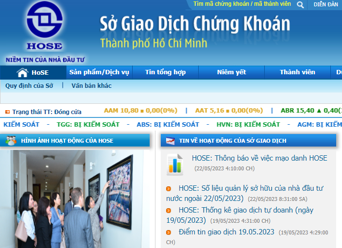 Cảnh báo về mạo danh HOSE