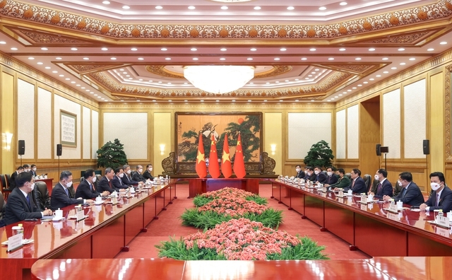Lễ đón chính thức Thủ tướng Phạm Minh Chính thăm Trung Quốc