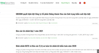 Vẫn kinh doanh thua lỗ, Chứng khoán Vina lại bị kiểm soát đặc biệt