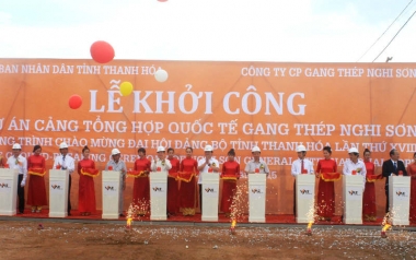 Khởi công xây dựng cảng gang thép Nghi Sơn trị giá gần 6.000 tỷ đồng