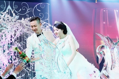 Không gian tiệc cưới mẫu đẹp lung linh tại The ADORA
