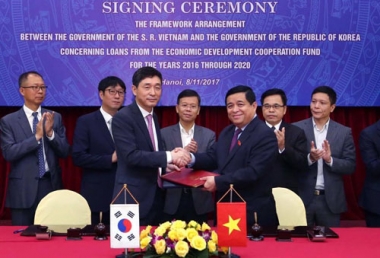 Hàn Quốc cho Việt Nam vay 1,5 tỷ USD giai đoạn 2016-2020