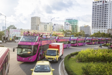 Tuyến xe buýt mui trần Coco Bus Tour - Lộ trình N2 chính thức hoạt động tại Đà Nẵng