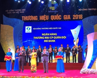 MB vinh dự là một trong bốn ngân hàng đạt thương hiệu quốc gia năm 2018