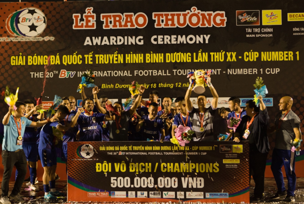 B.Bình Dương giành chức vô địch Giải bóng đá Quốc tế Cúp Number 1