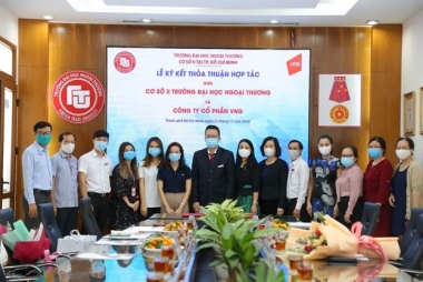 Cơ sở II trường Đại học Ngoại Thương ký kết thỏa thuận hợp tác với Công ty cổ phần VNG