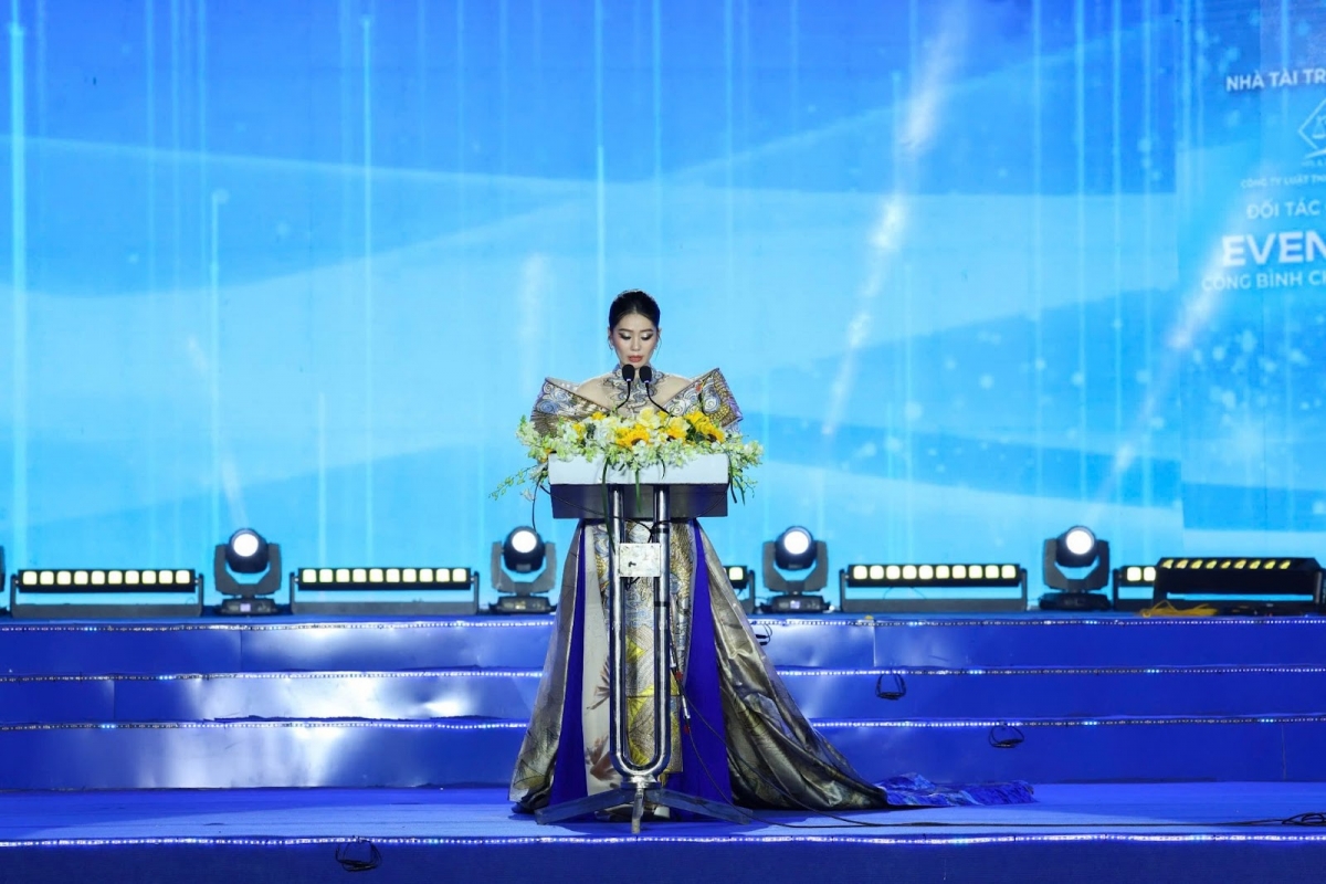 Th.s, Hoa hậu Lê Thị Thơ – Chủ tịch Hoa Hậu Biển Việt Nam 2024 phát biểu