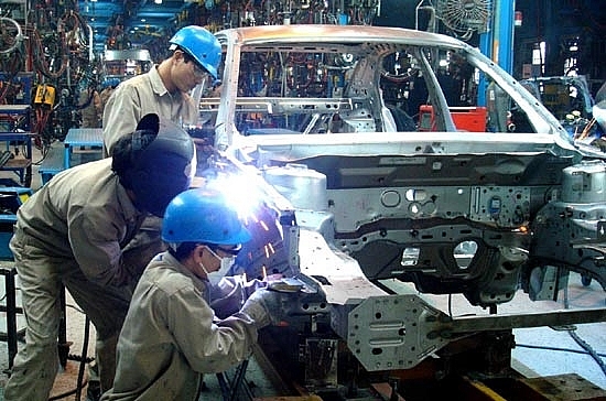 Nha may lăp ráp ô tô tại KCN  Khai Quang tinh Vinh Phuc