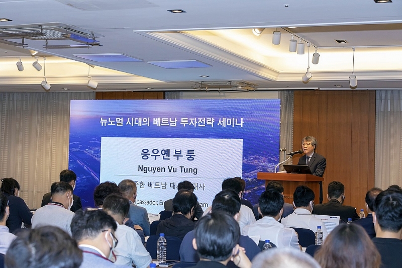Đại sứ Đặc mệnh toàn quyền Việt Nam tại Hàn Quốc Nguyễn Vũ Tùng phát biểu tại Hội thảo quốc tế “Xu hướng Ok365 vina thể thao, casino, slot, bắn cá và xổ số vào Việt Nam trong bối cảnh bình thường mới”