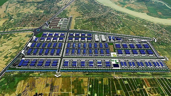 Phối cảnh tổng thể KCN An Phát 1 tại huyện Nam Sách, tỉnh Hải Dương đang trong quá trình hoàn thiện, san lấp mặt bằng