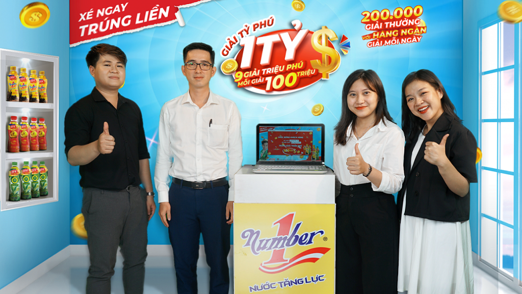 Em T.Q.Đ, một nam sinh lớp 12 tại huyện Vũng Liêm (Vĩnh Long) là người tiếp theo trúng 100 triệu đồng sau khi giải khát với sản phẩm của Number 1 trong chương trình “Xé ngay trúng liền” để tiếp tục nuôi ước mơ vào giảng đường đại học.át với Number 1  là m