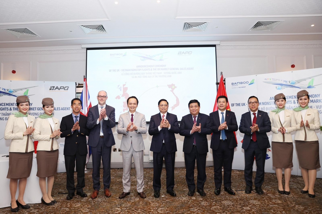 Bamboo Airways công bố đường bay thẳng Việt Nam - Vương quốc Anh