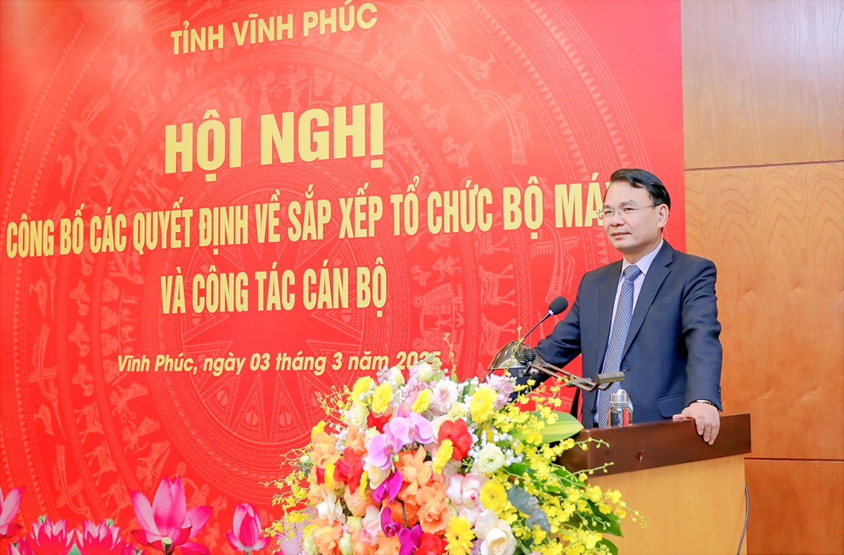 Vĩnh Phúc công bố các Ok365 com vn sòng bạc trực tuyến về sắp xếp tổ chức bộ máy và công tác cán bộ, đảm bảo bộ máy mới tinh gọn, hiệu lực, hiệu quả