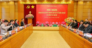 Vĩnh Phúc công bố các Ok365 com vn sòng bạc trực tuyến về sắp xếp tổ chức bộ máy và công tác cán bộ, đảm bảo bộ máy mới tinh gọn, hiệu lực, hiệu quả